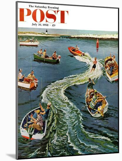 "Making a Wake" Saturday Evening Post Cover, July 26, 1958-Ben Kimberly Prins-Mounted Giclee Print