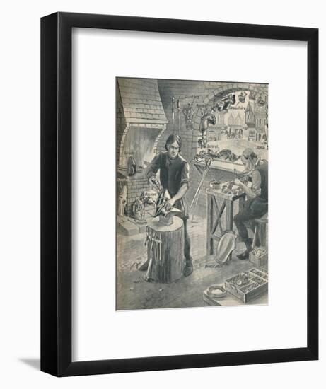 'Making Armour for the Knights of Old', c1934-Unknown-Framed Giclee Print