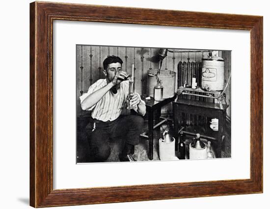 Making Bootleg Liquor-null-Framed Giclee Print