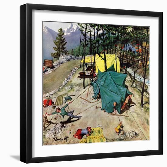 "Making Camp", July 19, 1958-Thornton Utz-Framed Giclee Print