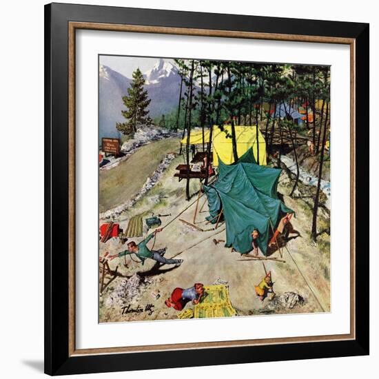 "Making Camp", July 19, 1958-Thornton Utz-Framed Giclee Print