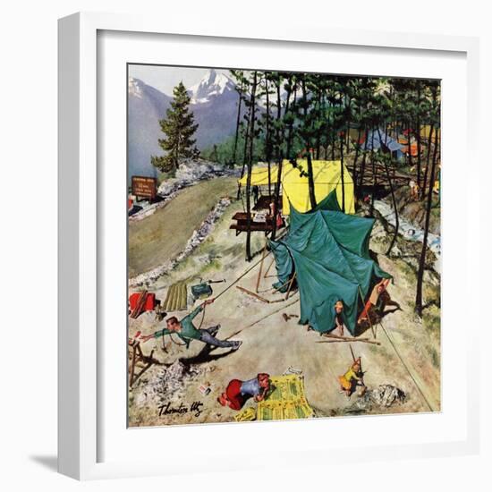 "Making Camp", July 19, 1958-Thornton Utz-Framed Giclee Print