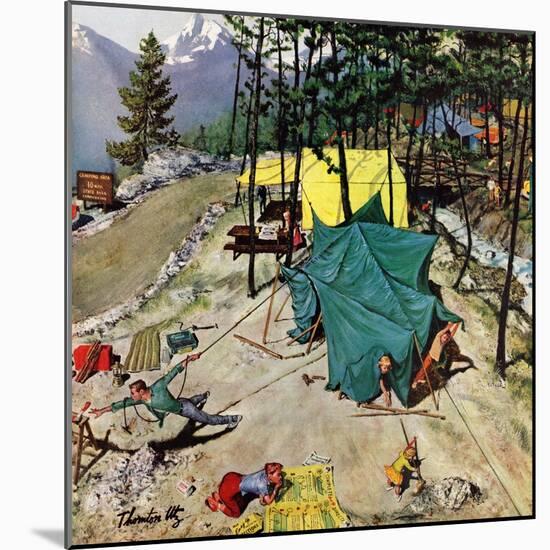 "Making Camp", July 19, 1958-Thornton Utz-Mounted Giclee Print