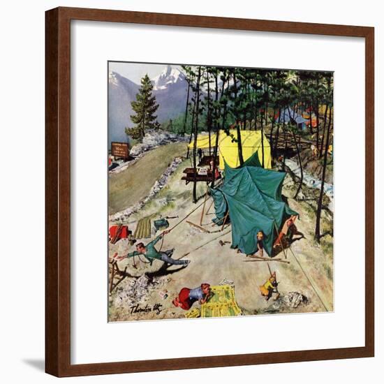 "Making Camp", July 19, 1958-Thornton Utz-Framed Giclee Print