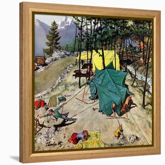 "Making Camp", July 19, 1958-Thornton Utz-Framed Premier Image Canvas
