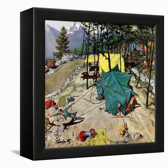 "Making Camp", July 19, 1958-Thornton Utz-Framed Premier Image Canvas