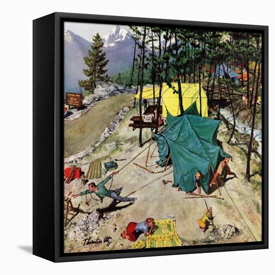 "Making Camp", July 19, 1958-Thornton Utz-Framed Premier Image Canvas