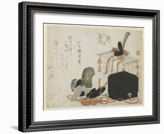 Making Court Headgears-Ryuryukyo Shinsai-Framed Giclee Print