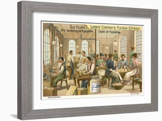 Making Dolls: Manufacturing Ball Joints and Stuffing-null-Framed Giclee Print