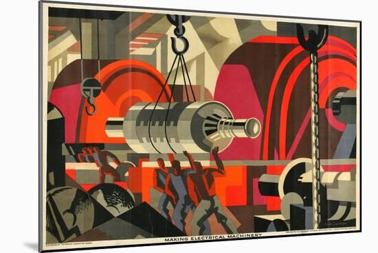 Making Electrical Machinery, from the Series 'Empire Buying Makes Busy Factories', 1928-Clive Gardiner-Mounted Giclee Print