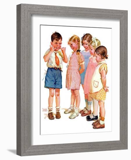 "Making Faces,"July 10, 1937-Frances Tipton Hunter-Framed Giclee Print