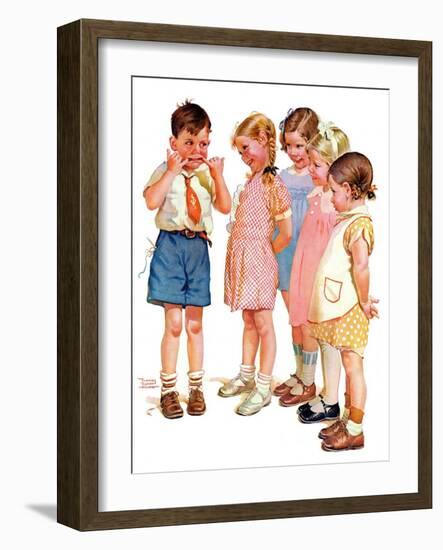 "Making Faces,"July 10, 1937-Frances Tipton Hunter-Framed Giclee Print