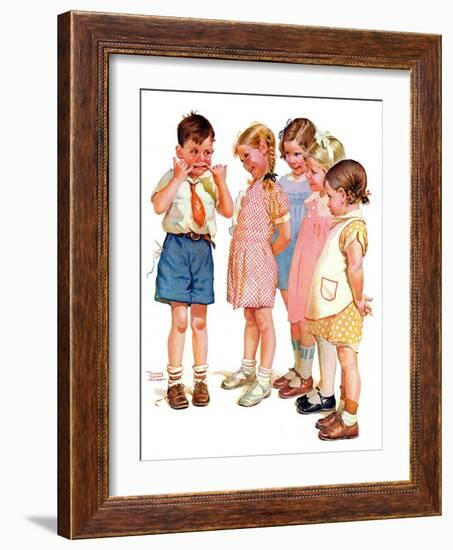 "Making Faces,"July 10, 1937-Frances Tipton Hunter-Framed Giclee Print