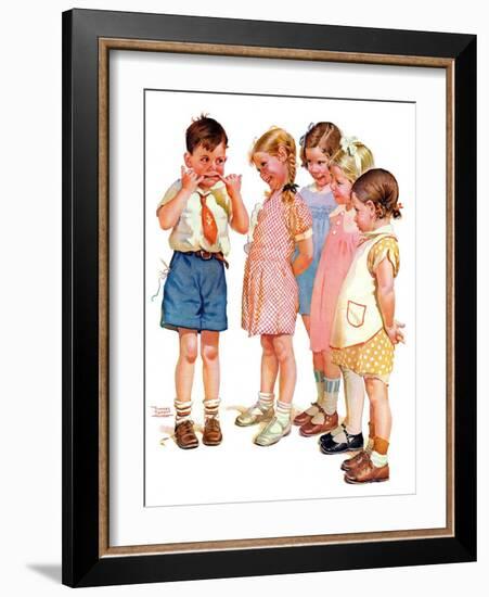 "Making Faces,"July 10, 1937-Frances Tipton Hunter-Framed Giclee Print