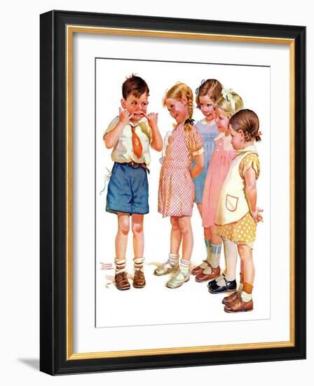 "Making Faces,"July 10, 1937-Frances Tipton Hunter-Framed Giclee Print