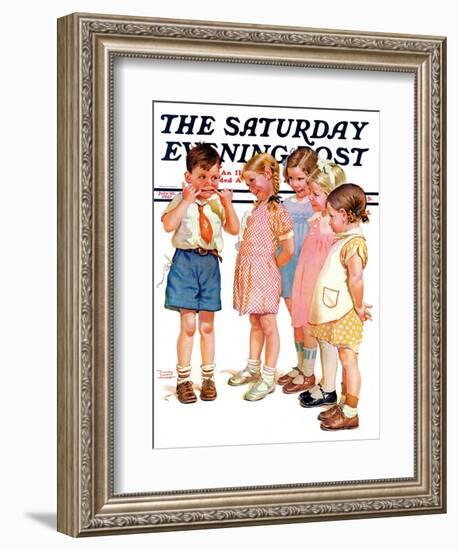 "Making Faces," Saturday Evening Post Cover, July 10, 1937-Frances Tipton Hunter-Framed Giclee Print