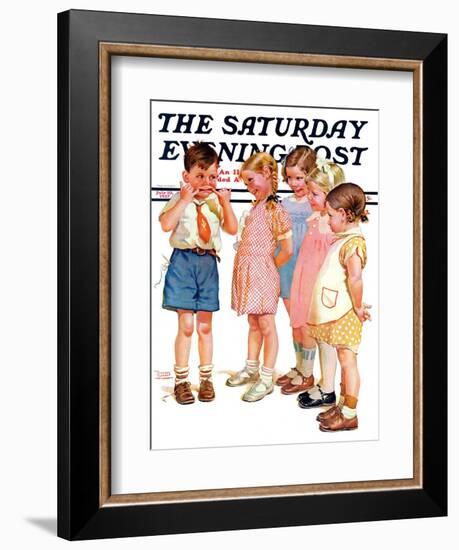 "Making Faces," Saturday Evening Post Cover, July 10, 1937-Frances Tipton Hunter-Framed Giclee Print