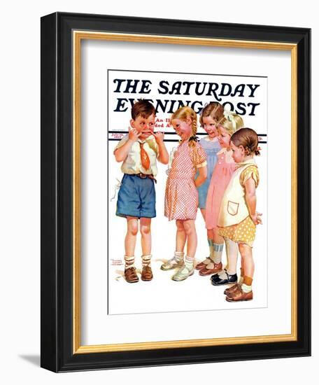 "Making Faces," Saturday Evening Post Cover, July 10, 1937-Frances Tipton Hunter-Framed Giclee Print