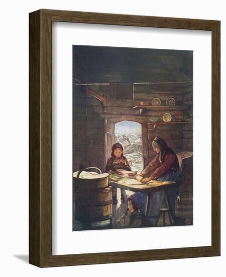 Making Flat Bread-Nico Jungman-Framed Premium Giclee Print