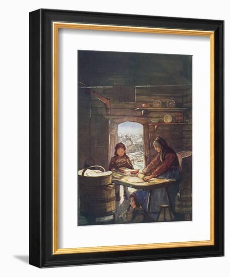 Making Flat Bread-Nico Jungman-Framed Premium Giclee Print