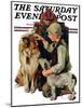 "Making Friends" or "Raleigh Rockwell" Saturday Evening Post Cover, September 28,1929-Norman Rockwell-Mounted Giclee Print