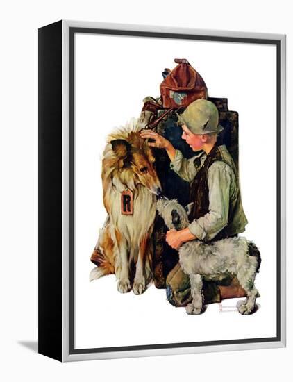 "Making Friends" or "Raleigh Rockwell", September 28,1929-Norman Rockwell-Framed Premier Image Canvas