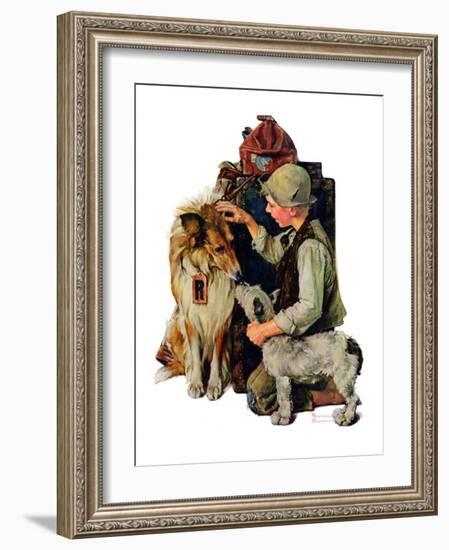 "Making Friends" or "Raleigh Rockwell", September 28,1929-Norman Rockwell-Framed Premium Giclee Print