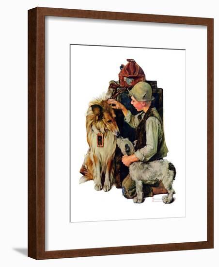 "Making Friends" or "Raleigh Rockwell", September 28,1929-Norman Rockwell-Framed Giclee Print