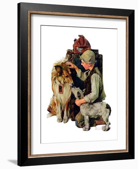 "Making Friends" or "Raleigh Rockwell", September 28,1929-Norman Rockwell-Framed Giclee Print