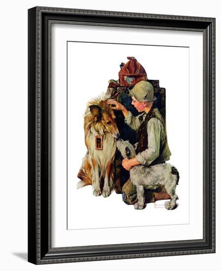 "Making Friends" or "Raleigh Rockwell", September 28,1929-Norman Rockwell-Framed Giclee Print