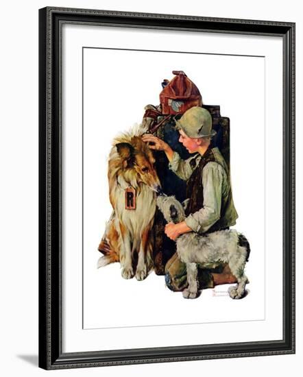 "Making Friends" or "Raleigh Rockwell", September 28,1929-Norman Rockwell-Framed Giclee Print