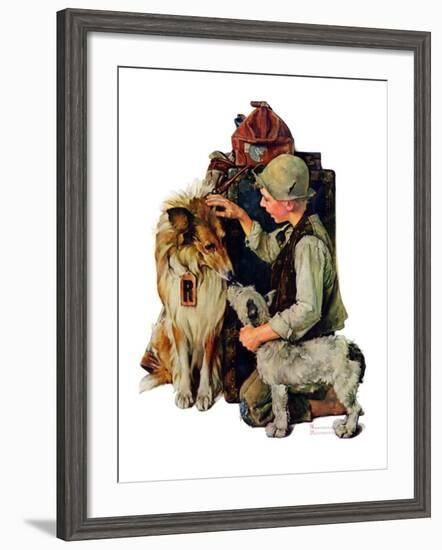 "Making Friends" or "Raleigh Rockwell", September 28,1929-Norman Rockwell-Framed Giclee Print