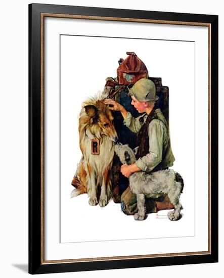 "Making Friends" or "Raleigh Rockwell", September 28,1929-Norman Rockwell-Framed Giclee Print