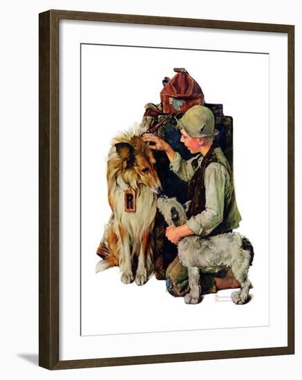 "Making Friends" or "Raleigh Rockwell", September 28,1929-Norman Rockwell-Framed Giclee Print