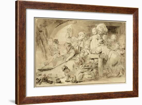 Making Fritters (Les Beignets)-Jean-Honore Fragonard-Framed Art Print