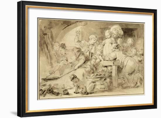 Making Fritters (Les Beignets)-Jean-Honore Fragonard-Framed Art Print