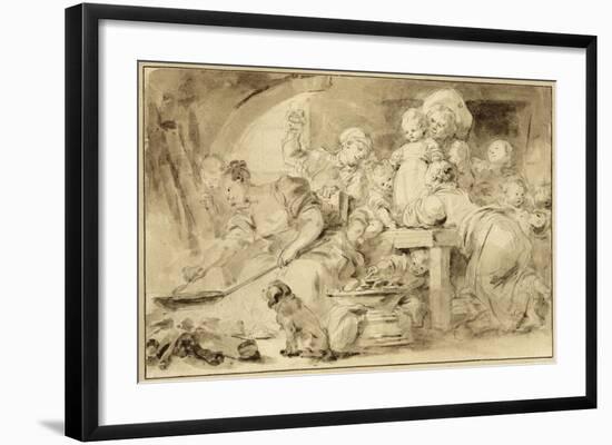 Making Fritters (Les Beignets)-Jean-Honore Fragonard-Framed Art Print