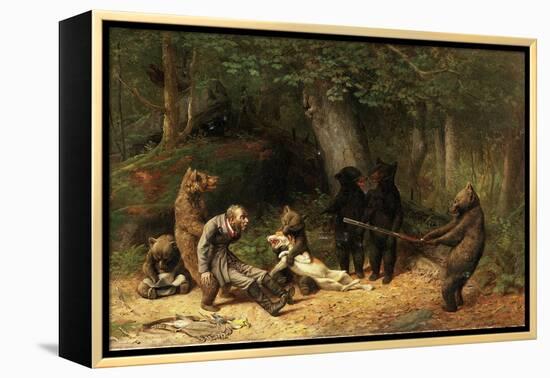 Making Game of the Hunter, 1880-William Holbrook Beard-Framed Premier Image Canvas