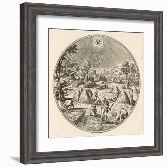 Making Hay in July While the Sun Shines-Hans Bol-Framed Art Print