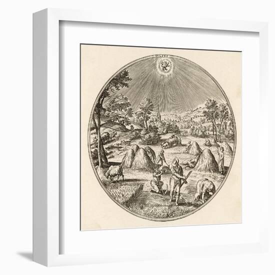 Making Hay in July While the Sun Shines-Hans Bol-Framed Art Print