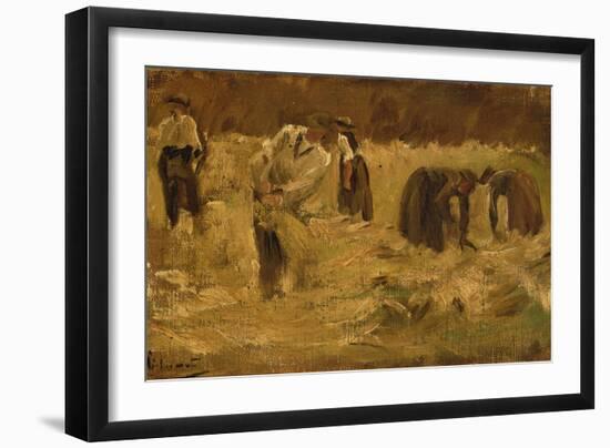 Making Hay (Oil on Canvas)-Max Liebermann-Framed Giclee Print