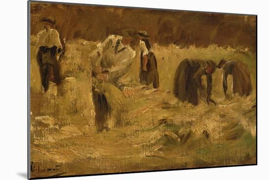 Making Hay (Oil on Canvas)-Max Liebermann-Mounted Giclee Print