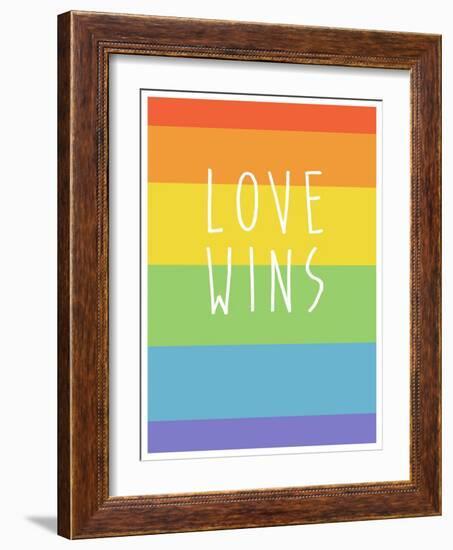 Making History - Love Wins-null-Framed Art Print