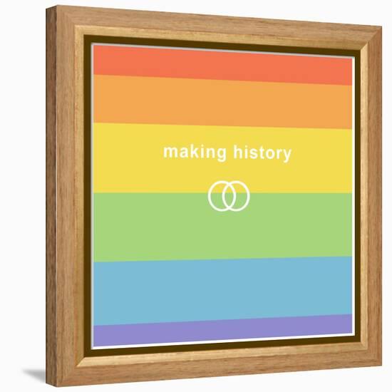 Making History - Love Wins-null-Framed Stretched Canvas