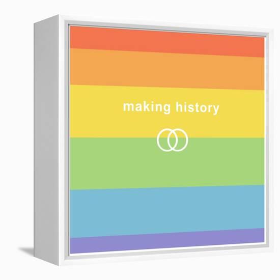 Making History - Love Wins-null-Framed Stretched Canvas