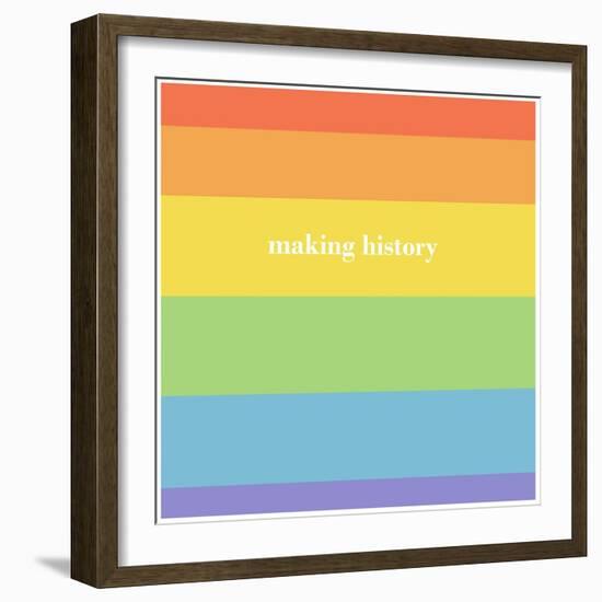 Making History - Love Wins-null-Framed Art Print