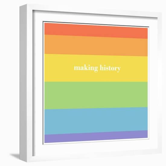 Making History - Love Wins-null-Framed Art Print