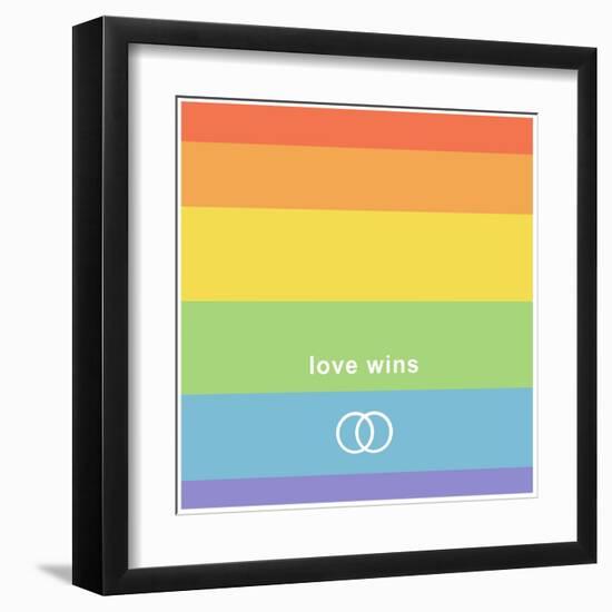 Making History - Love Wins-null-Framed Art Print