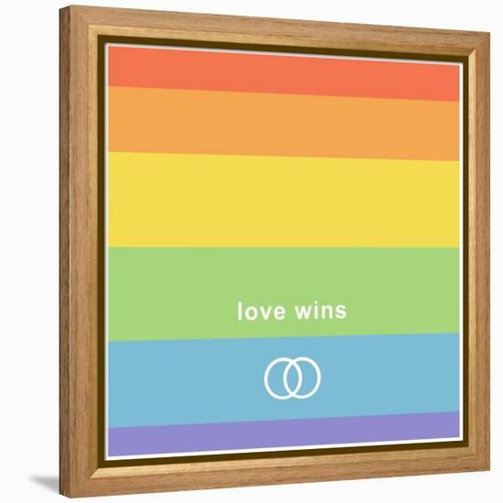 Making History - Love Wins-null-Framed Stretched Canvas