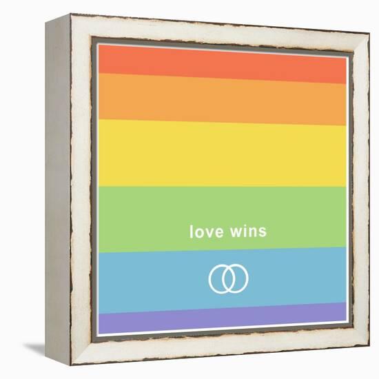 Making History - Love Wins-null-Framed Stretched Canvas